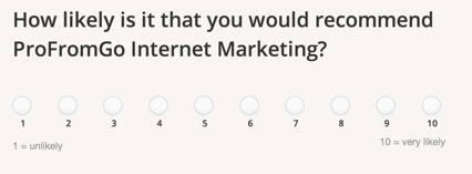 How Likely Is It You Would Recommend ProFromGo Internet Marketing