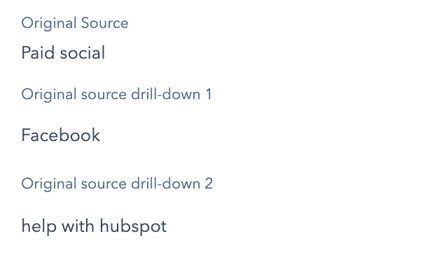 Paid social source & drill-downs