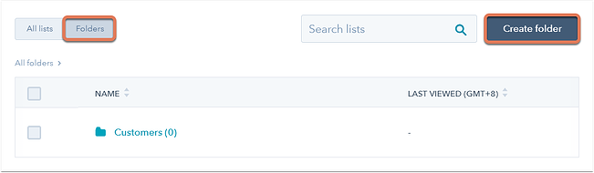 HubSpot Folders