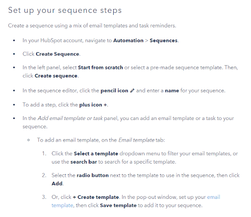 how to set up sequences step-by-step