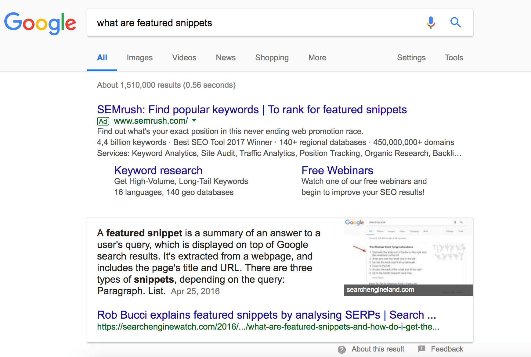 how to get featured snippet