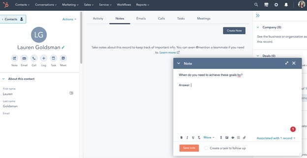 hubspot snippet example